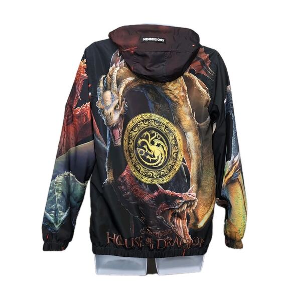 HBO House of the Dragon Game of Thrones Windbreaker Jacket Mens Size S NEW NWT - Picture 4 of 16